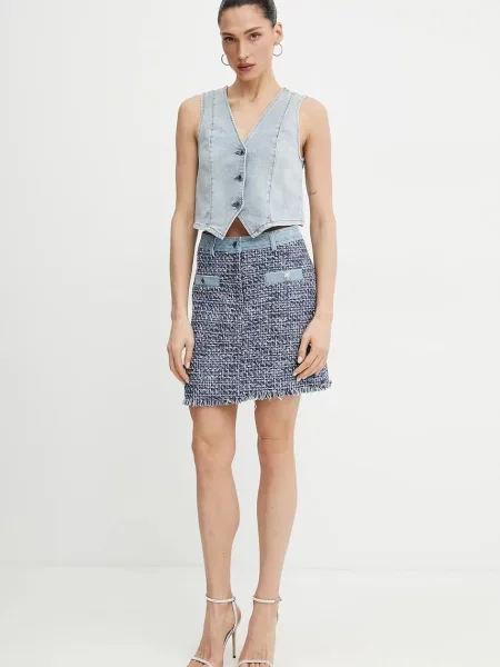 Джинсовий жилет Morgan CFLA однобортний CFLA