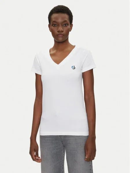 Тениска Karl Lagerfeld Jeans бяло