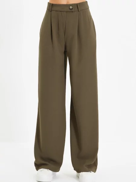 Pantaloni Trendyol maro