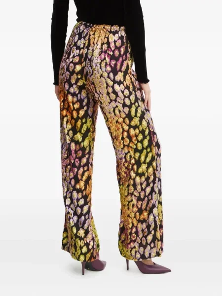 Pantaloni Forte_forte cu model leopard negru