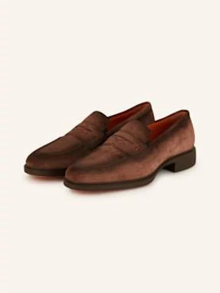 Santoni Mokasíny Typu Penny Easyloafer hnědá