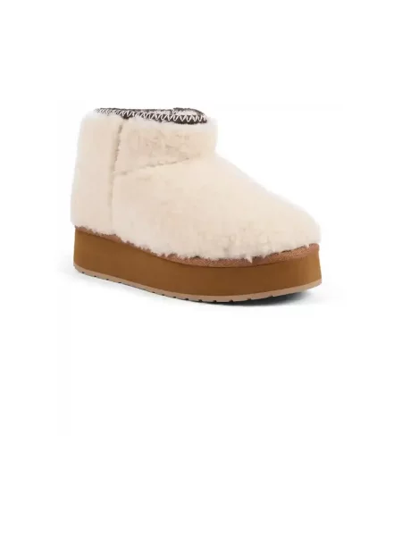 Emu Australia śniegowce wełniane Stinger Micro Flatform Teddy beżowy
