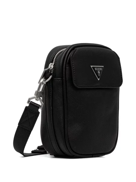 Crossbody taška Guess s autogramem černá