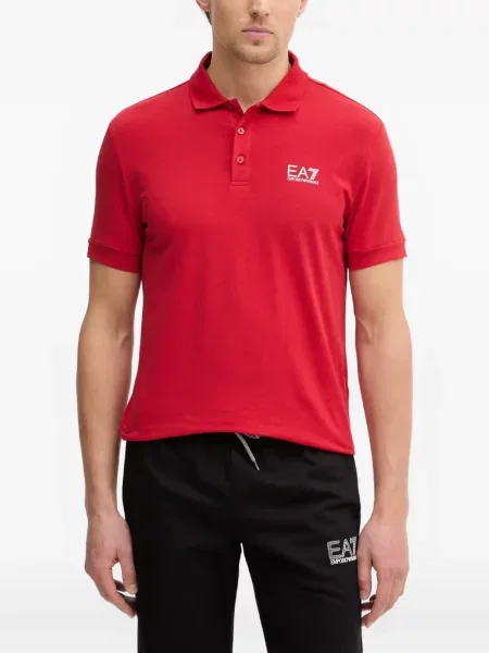 Tricou polo Ea7 Emporio Armani cu autograf roșu
