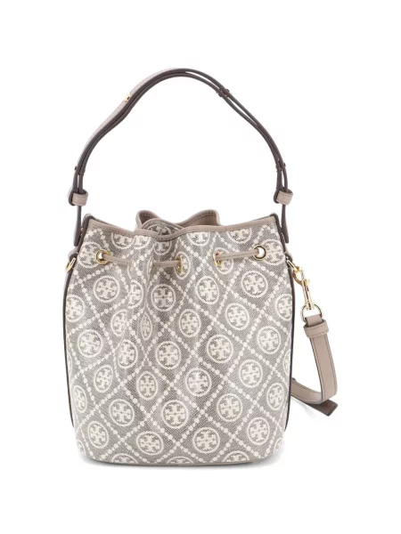 Geantă Tory Burch cu cordon gri
