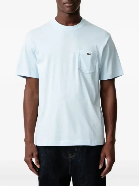 Μπλούζα Lacoste τσέπες patch με αυτόγραφο μπλε