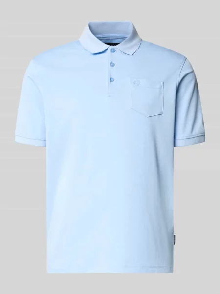 Koszulka polo o kroju regular fit z brustaszą i wyhaftowanym logo Bugatti