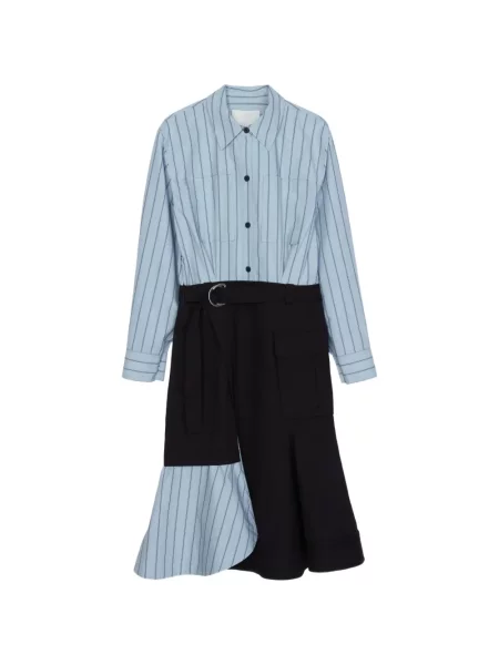Rochie 3.1 Phillip Lim cu dungi de costum albastru