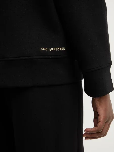 Однотонный свитер Karl Lagerfeld с капюшоном черный