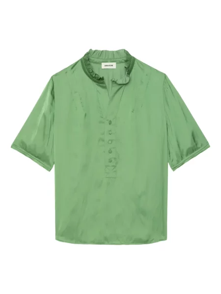 Top Zadig&voltaire cu volane verde