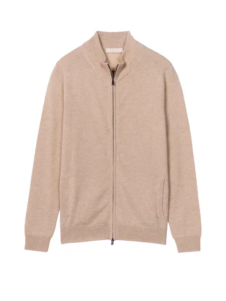 GOBI Cashmere Geacă tricotată Women's Essential Cashmere Full-Zip Cardigan' bej