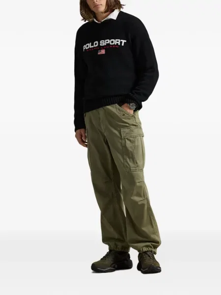 Șosete Polo Ralph Lauren cu broderie în carouri de flanelă verde