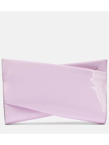 Usnjena lakirana pisemska torbica Christian Louboutin roza