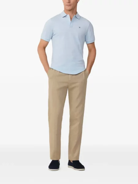 Tricou polo Hackett cu autograf albastru