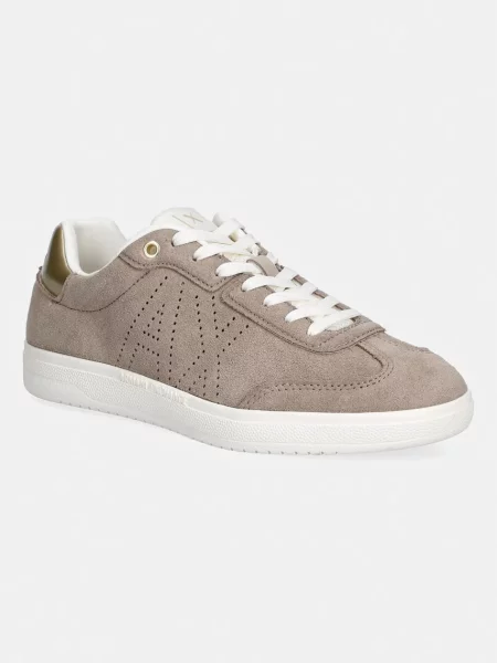 Armani Exchange sneakers de Femei din Piele întoarsă bej