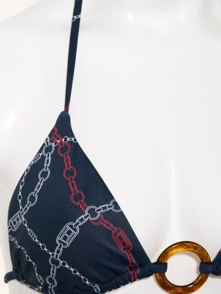 Tommy Hilfiger Trójkątny Stanik Bikini blau białe