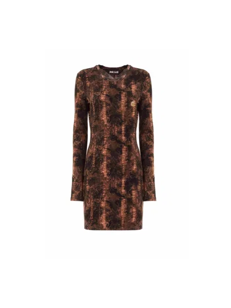 Sukienka Roberto Cavalli brązowa