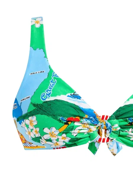 Top Seafolly cu imagine verde