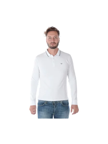 Koszulka polo Emporio Armani biała