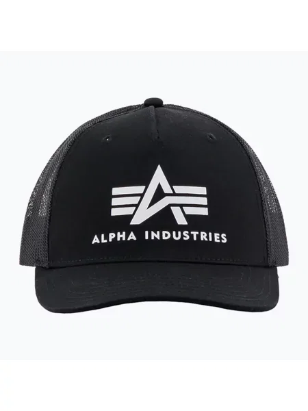 Kšiltovka Alpha Industries Basic Trucker light blue černá