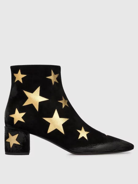 Замшеві ботильйони "Lou" Saint Laurent чорні