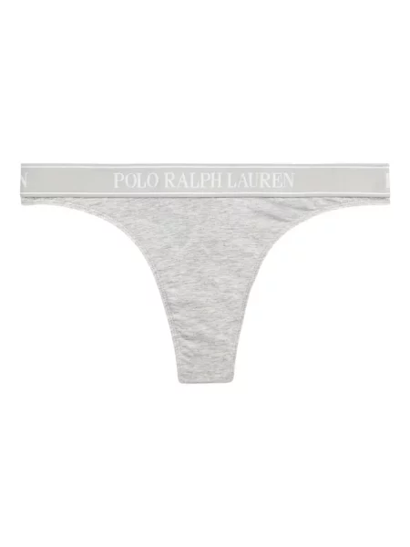 Chiloți tanga Polo Ralph Lauren cu autograf tricotate mini alb
