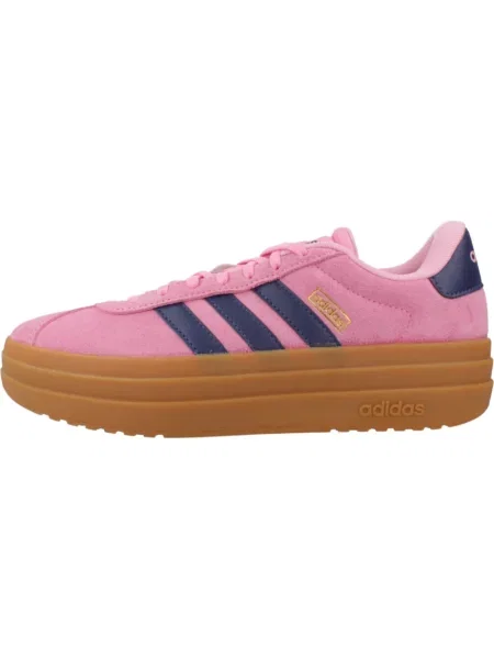Adidas sneakersy zamszowe Vl Court Bold różowy niebieskie