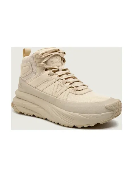 Sneakers | piele întoarsă bej