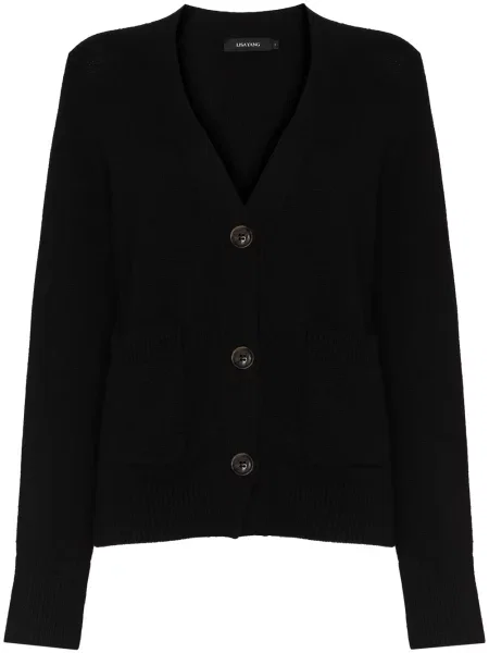 Cardigan Lisa Yang cu decolteu în V negru