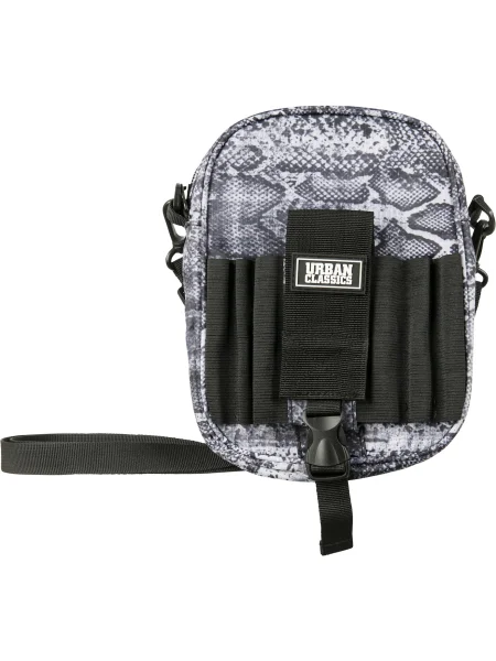 Urban Classics Geantă de umăr gri închis / alb negru