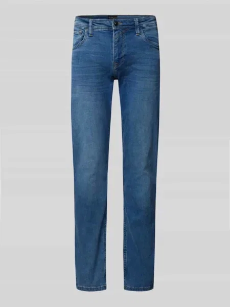 Jeansy o kroju slim fot z dodatkiem bawełny Tom Tailor Denim niebieskie