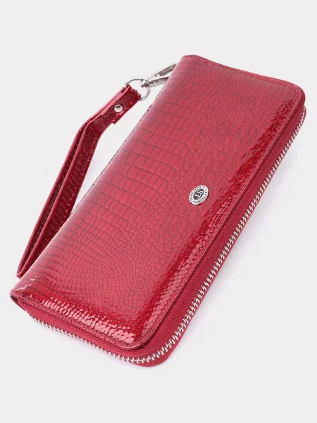 Кожаный кошелек St Leather Accessories красный