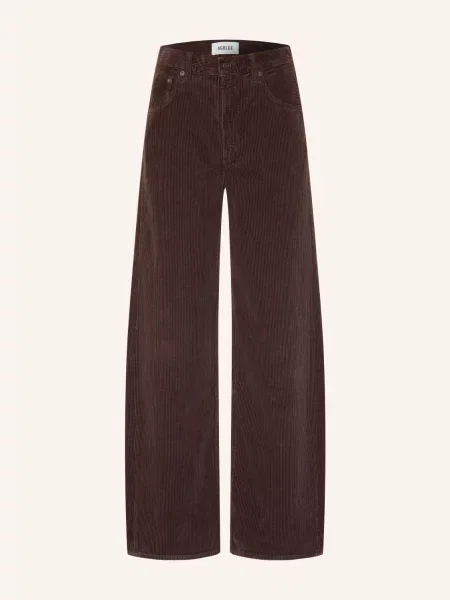 Agolde Kordové Kalhoty S Volným Střihem fger forge dk neutral brown hnědé