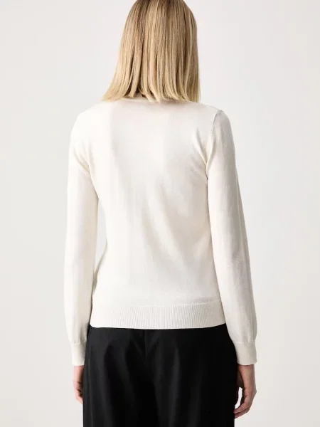 Sisley sweter z dodatkiem wełny beżowy