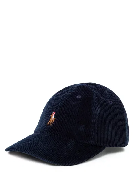 Czapka z daszkiem Polo Ralph Lauren sztruksowa niebieska