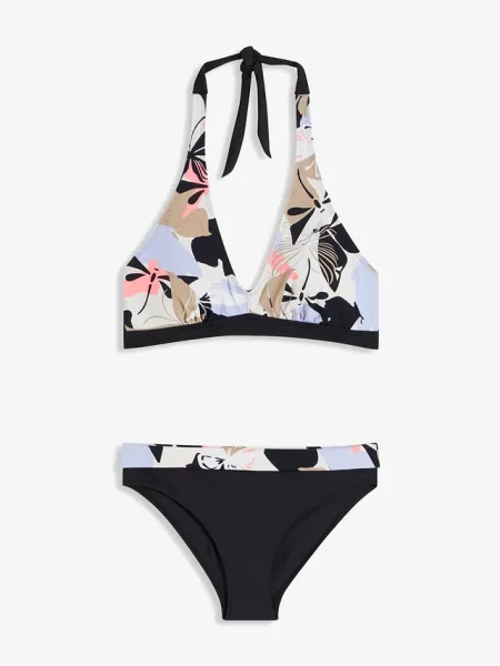 Bikini z dekoltem halter 2 części białe