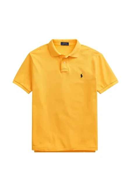 Fleece polo Polo Ralph Lauren με κέντημα με λαιμόκοψη v κόκκινο