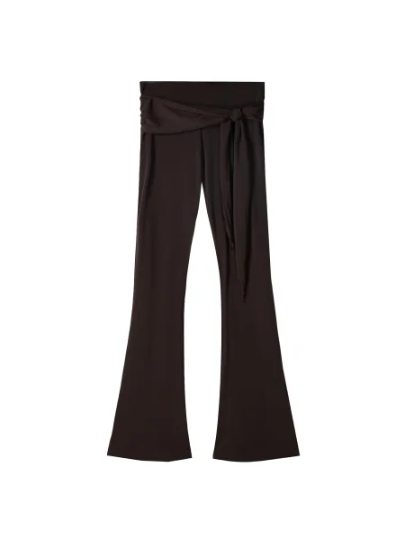 Bershka Hlače kestenjasto smeđa