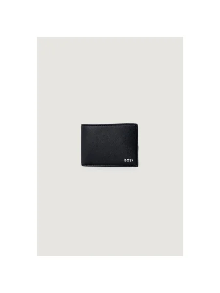 BOSS BLACK De piele portofel negru