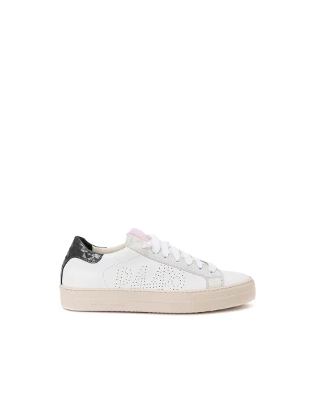 Sneakersy P448 skórzane białe