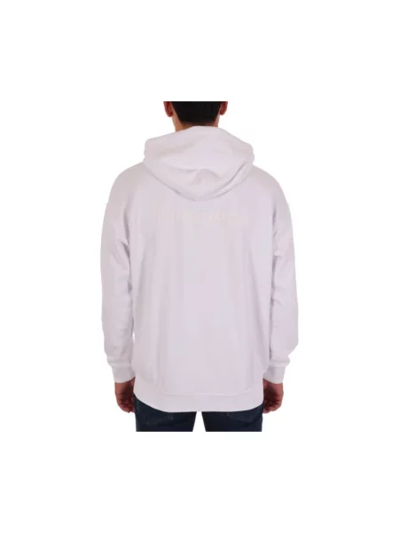 Bluza z kapturem Karl Lagerfeld z logo biała
