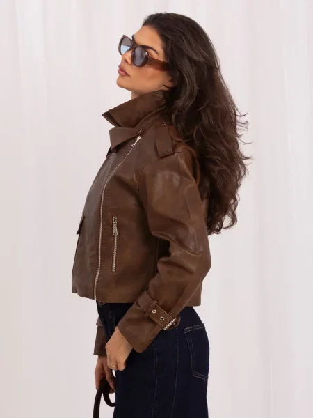 Geanta de piele Italy Moda asimetrică albastru