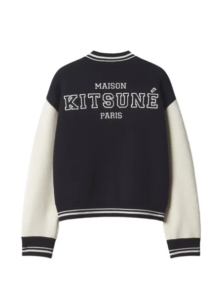 Geacă bomber Maison Kitsune cu autograf albastru