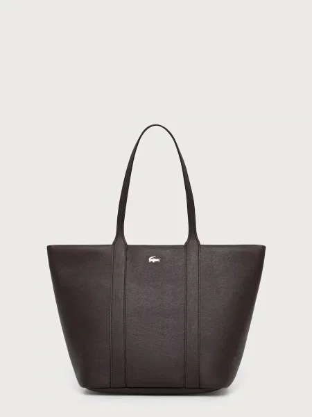 Geantă Lacoste din piele maro