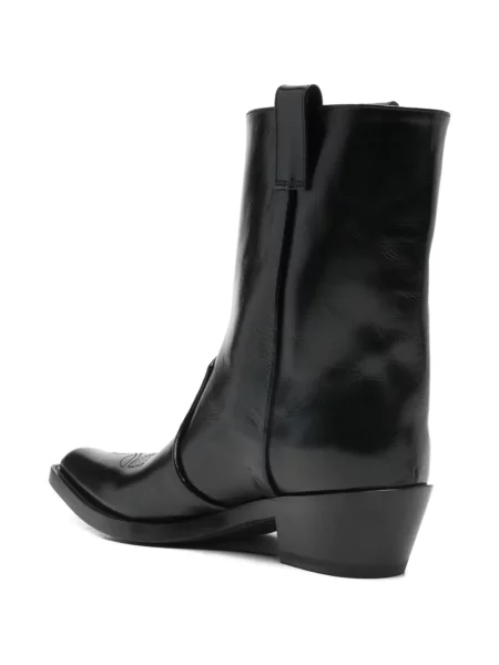 Botine Khaite cu vârf ascuţit negru
