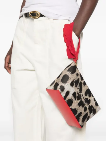 Geantă plic Givenchy cu imagine cu model leopard