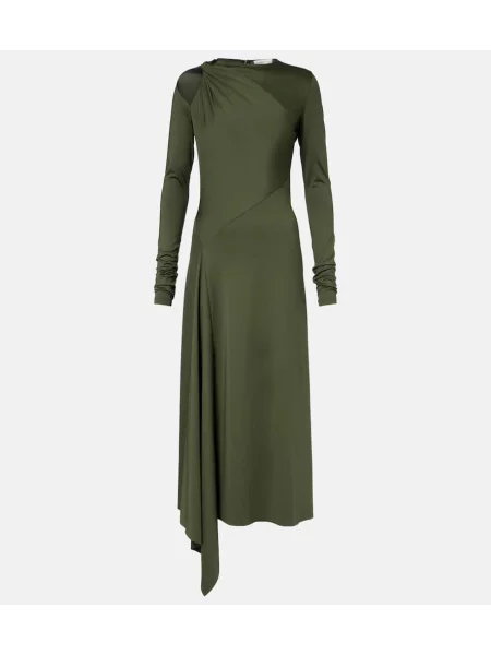 Rochie midi Victoria Beckham până la genunchi de costum verde