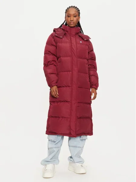 Tommy Jeans Palton de iarnă Alaska Vișiniu