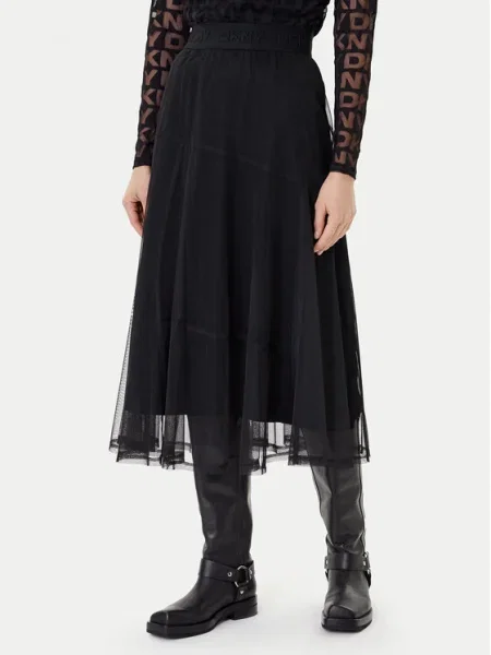 DKNY Fustă midi negru
