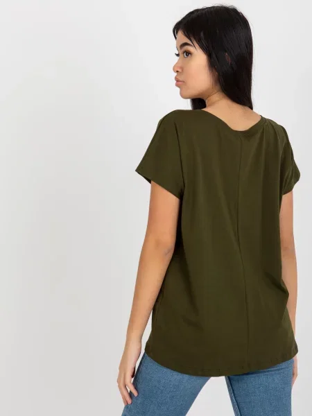 Tričko Fashionhunters khaki
